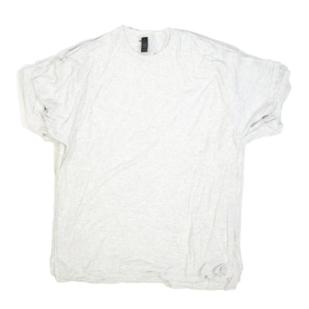 Gildan Light Cotton Blank Short Sleeve Plain Ash Grey T-Shirt Mens XL Lot Of 12 - Picture 1 of 9